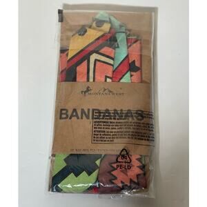 Montana West Bandanas Printed Set Multi Color Polyester Spandex Size 23x23 2PCS